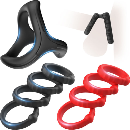 10 PCS Men’s Rings Penis Sleeve Shaft