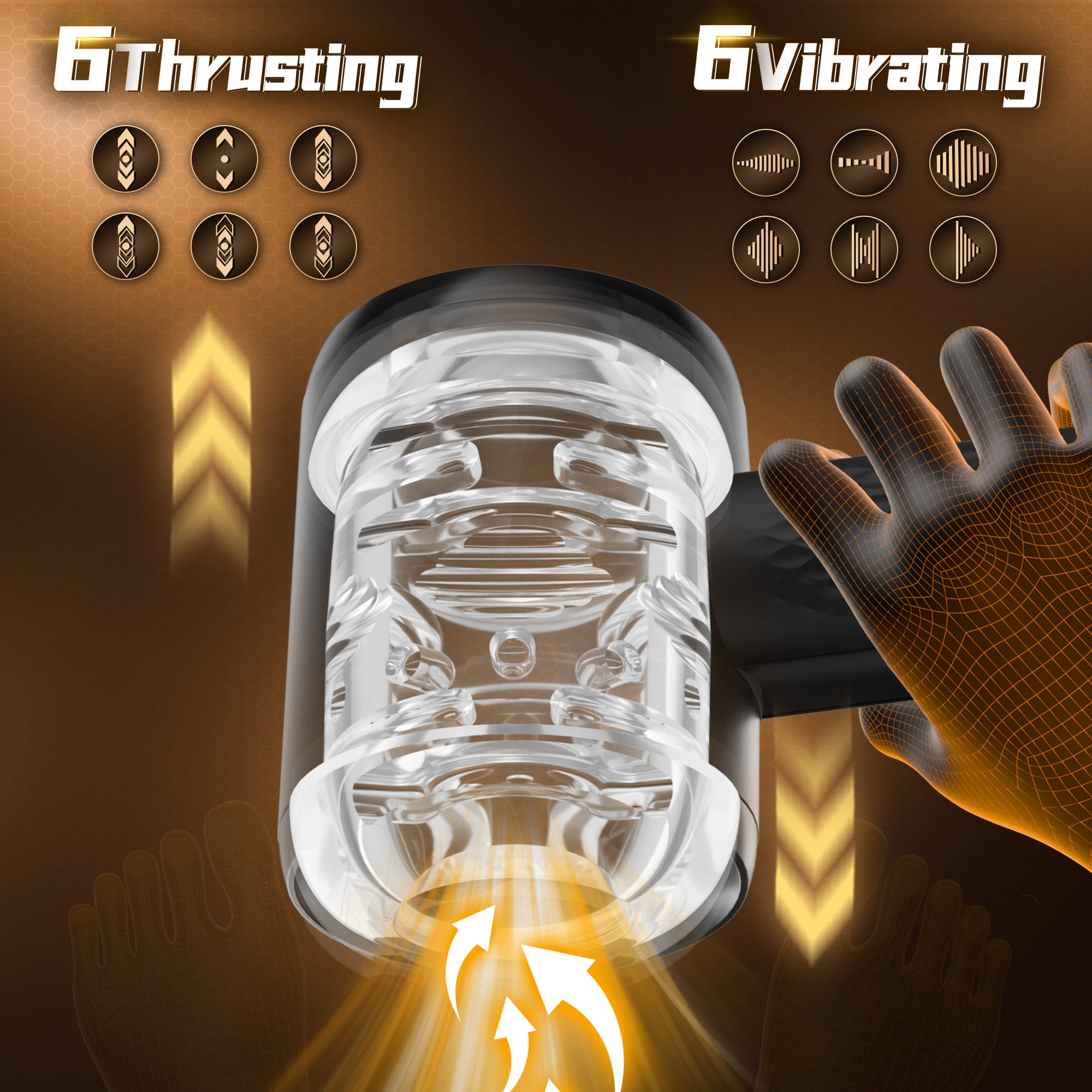 Hands-Free Stroker- Vibrating & Thrusting