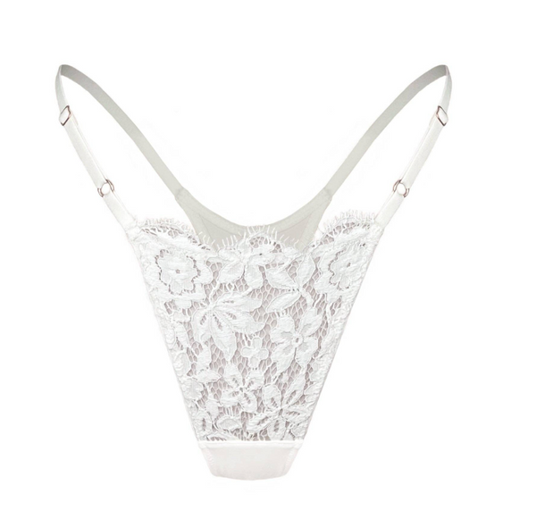 Frisson Micro-G Thong Crystal White Lace
