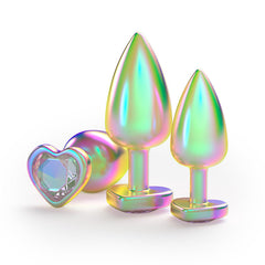 Rainbow Heart Plug Trio