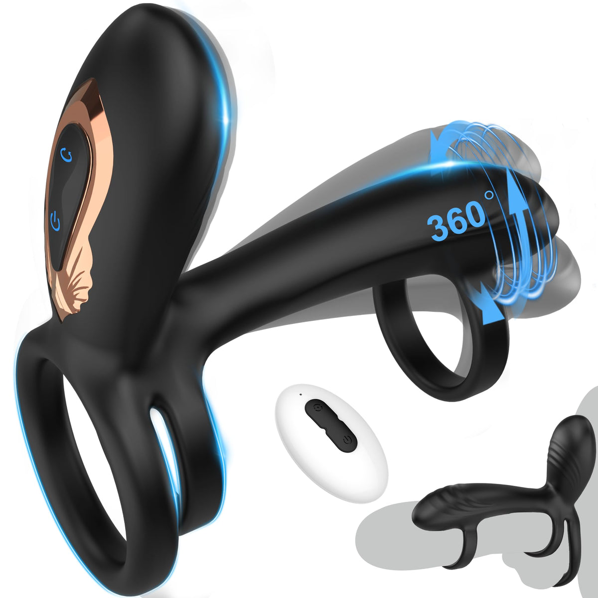 Fleece Rotating Cock Ring