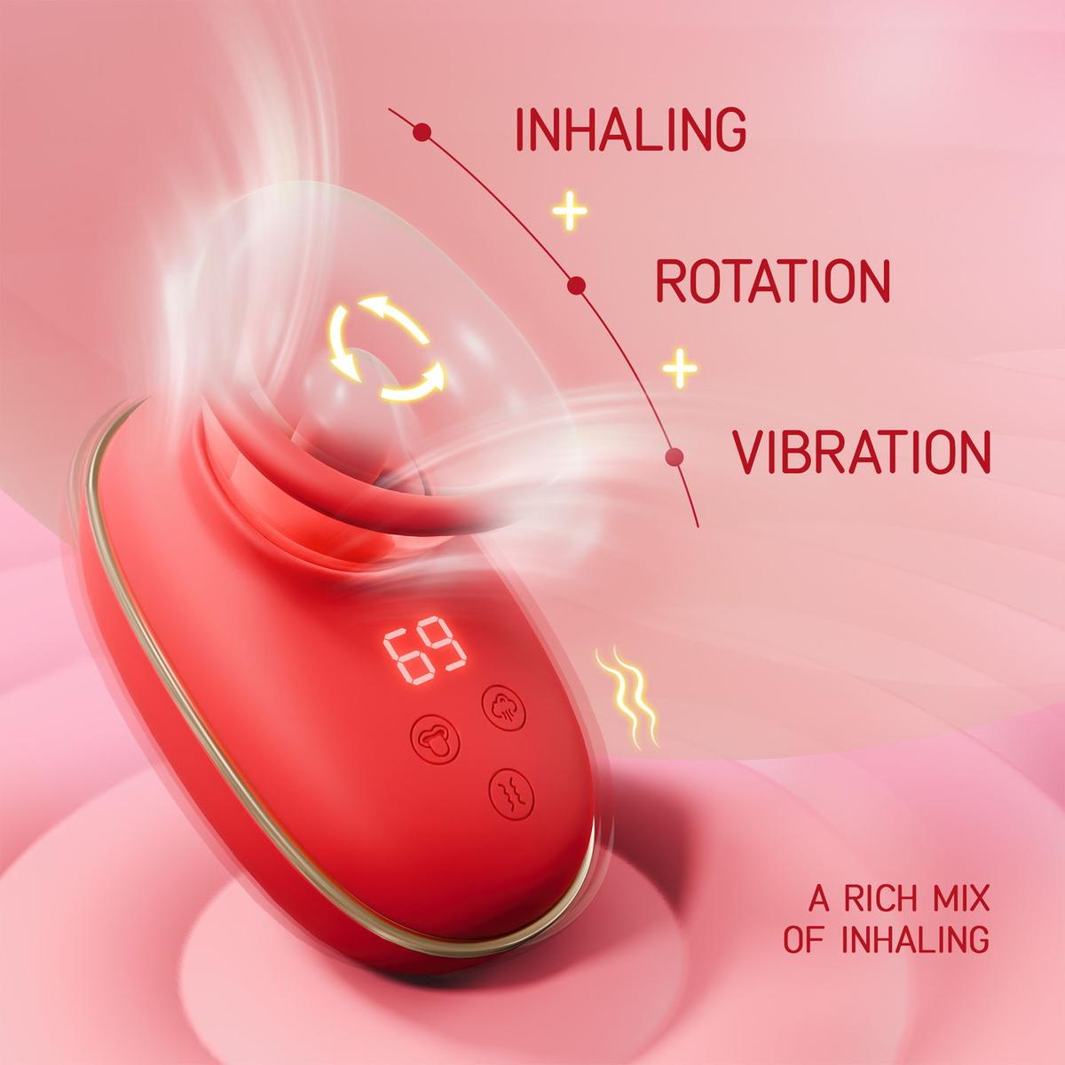 Vibration + Suction + 360° Swing